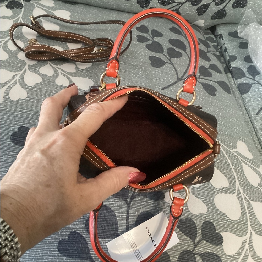 Coach Mini Rowan Satchel – Hedgehog Print crossbody-rare! - Picture 4 of 5